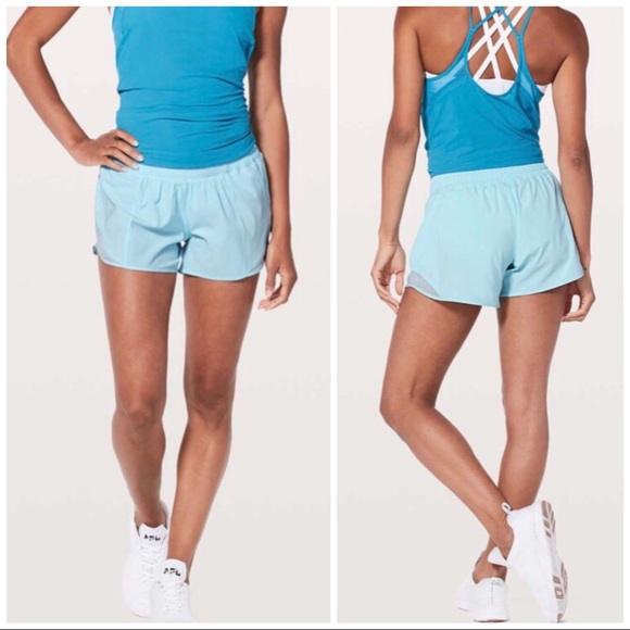 lululemon athletica Pants - Lululemon NWOT Hotty Hot 4” Blue Glow, 8